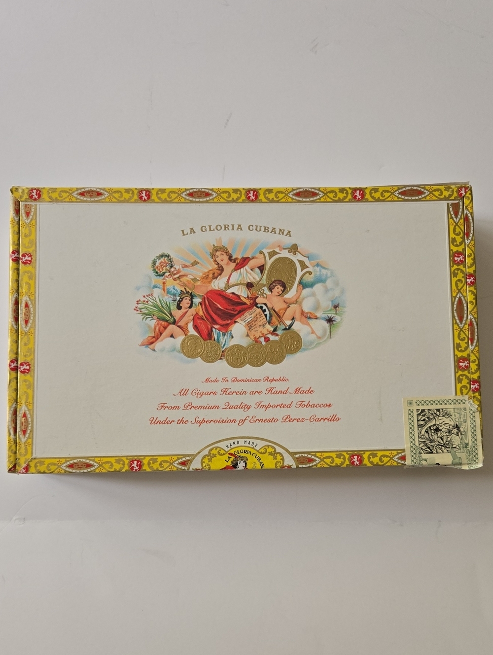 La Gloria Cubana Corona Gorda Empty Wooden Cigar Craft Box With Flip Lid Vintage